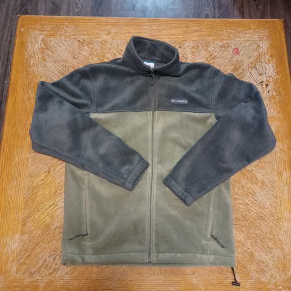 Columbia Other - Columbia Fleece Men's Size M Green Black Full Zip Casual Outdoor Hiking. See pic
